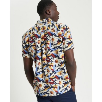 CAMISA BEN SHERMAN ABSTRACT FLORAL