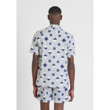 CAMISA ANTONY MORATO REGULAR HONOLULU TRIANGULOS AZUL